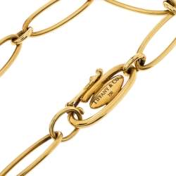 مملوكة مسبقًا Tiffany & Co. Elsa Peretti Open Heart 18K Yellow Gold Charm Bracelet