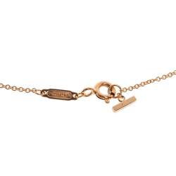 Pre Owned Tiffany & Co. Tiffany T Smile 18K Rose Gold Mini Pendant Necklace