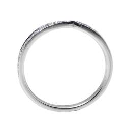 Pre Owned Tiffany & Co. Harmony Platinum Diamond Ring Size 55