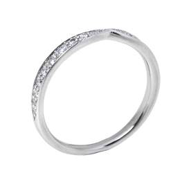 Pre Owned Tiffany & Co. Harmony Platinum Diamond Ring Size 55