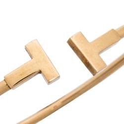 Pre Owned Tiffany & Co. T Wire 18K Rose Gold Bracelet