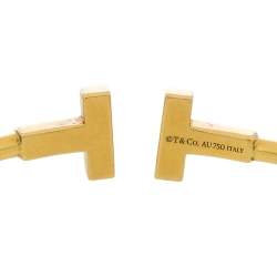 Pre Owned Tiffany & Co. T Wire 18K Yellow Gold Bracelet