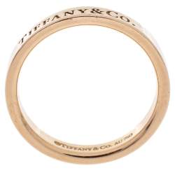 Pre Owned Tiffany & Co.18K Rose Gold Band Ring Size 51