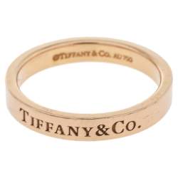 Pre Owned Tiffany & Co.18K Rose Gold Band Ring Size 51