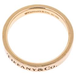 Pre Owned Tiffany & Co.18K Rose Gold Band Ring Size 51