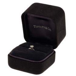 Pre Owned Tiffany & Co. H VVS1 Round Brilliant Diamond Solitaire Ring Size 52.5