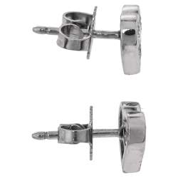 Pre Owned Tiffany & Co. Diamond Heart Platinum Stud Earrings