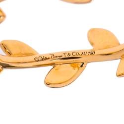 Pre Owned Tiffany & Co. Paloma Picasso Olive Leaf 18K Rose Gold Band Ring Size 49