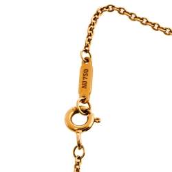 Pre Owned Tiffany & Co. Atlas Pierced Diamond 18K Rose Gold Bracelet