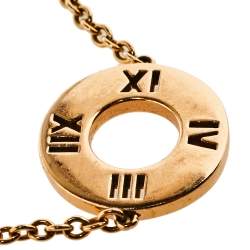 Pre Owned Tiffany & Co. Atlas Pierced Diamond 18K Rose Gold Bracelet