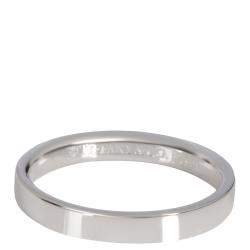Pre Owned Tiffany & Co. Platinum Flat Wedding Ring Size 57