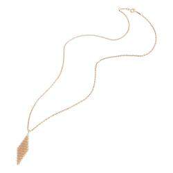Pre Owned Tiffany & Co. Elsa Peretti Mesh Diamond 18K Rose Gold Necklace