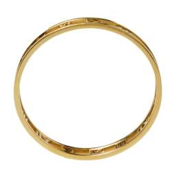Pre Owned Tiffany & Co. Atlas 18K Yellow Gold Narrow Bangle Bracelet