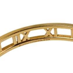 Pre Owned Tiffany & Co. Atlas 18K Yellow Gold Narrow Bangle Bracelet