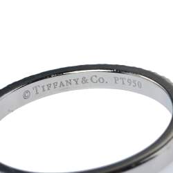 Pre Owned Tiffany & Co. Soleste Diamond Platinum Half Eternity Wedding Band Ring Size 54
