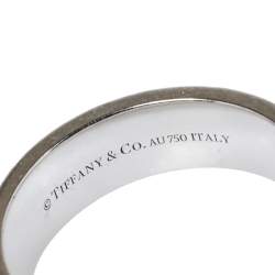 Pre Owned Tiffany & Co. Tiffany T Diamond 18K White Gold Wide Ring Size 53