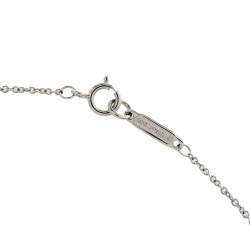 Pre Owned Tiffany & Co. Atlas Diamond 18K White Gold Roman Numeral Pendant Necklace