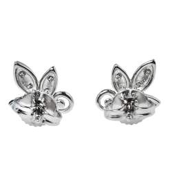 Pre Owned Tiffany & Co. Paloma Picasso® Olive Leaf Diamond 18K White Gold Stud Earrings