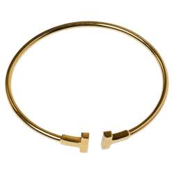 Pre Owned Tiffany & Co. Tiffany T Wire 18K Yellow Gold Bracelet
