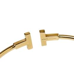 Pre Owned Tiffany & Co. Tiffany T Wire 18K Yellow Gold Bracelet