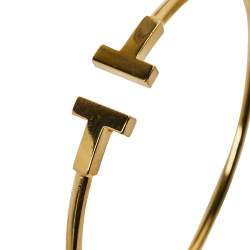 Pre Owned Tiffany & Co. Tiffany T Wire 18K Yellow Gold Bracelet