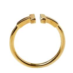 Pre Owned Tiffany & Co. Tiffany T Wire 18K Yellow Gold Ring Size 56