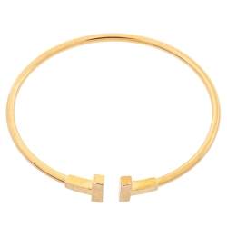 Pre Owned Tiffany & Co. T Wire 18K Rose Gold Bracelet