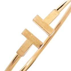 Pre Owned Tiffany & Co. T Wire 18K Rose Gold Bracelet