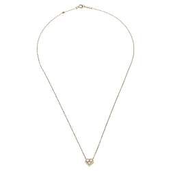 Pre Owned Tiffany & Co. Heart Diamond 18K Rose Gold Pendant Necklace