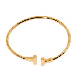Pre Owned Tiffany & Co. Tiffany T Wire 18K Yellow Gold Bracelet