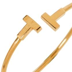 Pre Owned Tiffany & Co. Tiffany T Wire 18K Yellow Gold Bracelet