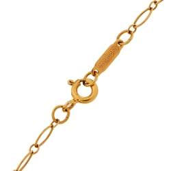 Pre Owned Tiffany & Co. Daisy Key Diamond 18K Rose Gold Long Pendant Necklace