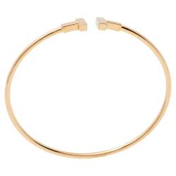 Pre Owned Tiffany & Co. T Wire 18K Rose Gold Narrow Bracelet