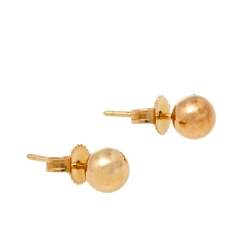 Pre Owned Tiffany & Co. Tiffany HardWear 18K Yellow Gold Mini Ball Stud Earrings