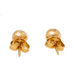 Pre Owned Tiffany & Co. Tiffany HardWear 18K Yellow Gold Mini Ball Stud Earrings