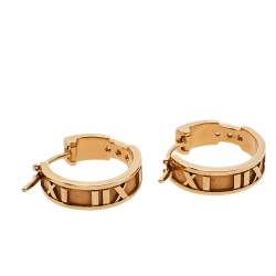 مملوكة مسبقًا Tiffany & Co. Atlas Diamond 18K Rose Gold Hoop Earrings