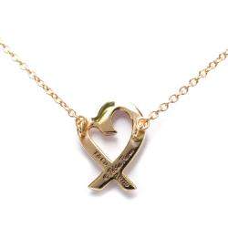 Pre Owned Tiffany & Co. 18K Rose Gold Loving Heart Pendant Necklace