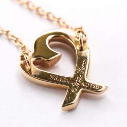Pre Owned Tiffany & Co. 18K Rose Gold Loving Heart Pendant Necklace