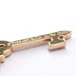 Pre Owned Tiffany & Co. 18K Rose Gold Diamond Victoria Key Pendant Necklace