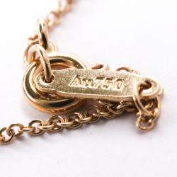 Pre Owned Tiffany & Co. 18K Rose Gold Diamond Victoria Key Pendant Necklace