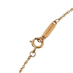 Pre Owned Tiffany & Co. Tiffany T Smile Diamond 18K Rose Gold Pendant Necklace