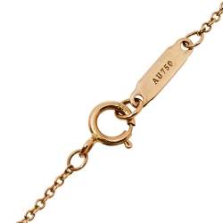 Pre Owned Tiffany & Co. Tiffany T Smile Diamond 18K Rose Gold Pendant Necklace