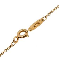 Pre Owned Tiffany & Co. Tiffany Knot Key 18K Rose Gold Pendant Necklace 