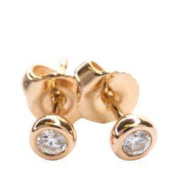Pre Owned Tiffany & Co. Else Peretti Diamond By The Yard 18K Rose Gold Diamond Earrings