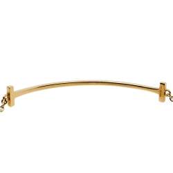 Pre Owned Tiffany & Co. T Smile 18K Yellow Gold Bracelet