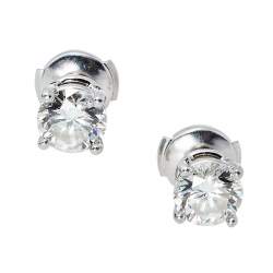 Tiffany & Co. Solitaire 2.04 ct Diamond Platinum Stud Earrings