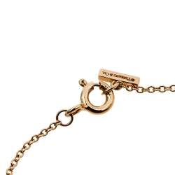 Pre Owned Tiffany & Co. Tiffany T Diamond Black Onyx 18K Rose Gold Circle Pendant Necklace