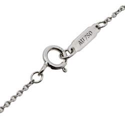 Pre Owned Tiffany & Co. Diamond 18K White Gold Horse Shoe Pendant Necklace