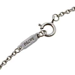 Pre Owned Tiffany & Co. Atlas Pierced Diamond 18K White Gold Bracelet