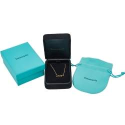 Pre Owned Tiffany & Co. Paloma's Graffiti Love 18K Yellow Gold Pendant Necklace